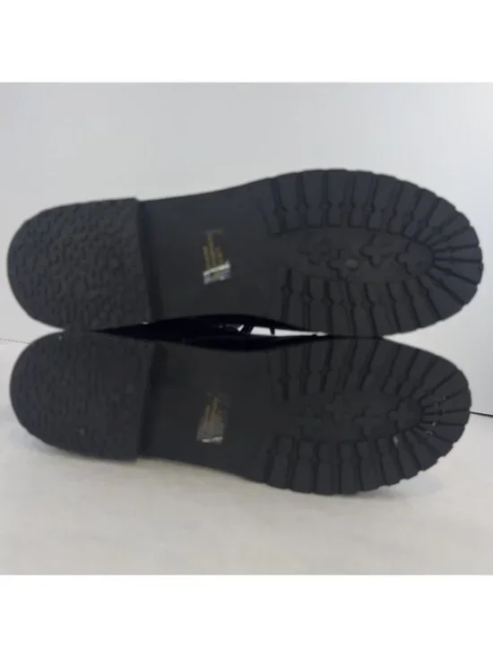 ETC Rue21 Combat Boots Womens Size Large 8/9 Plaid Trim Black Faux Leather - Picture 5 of 12